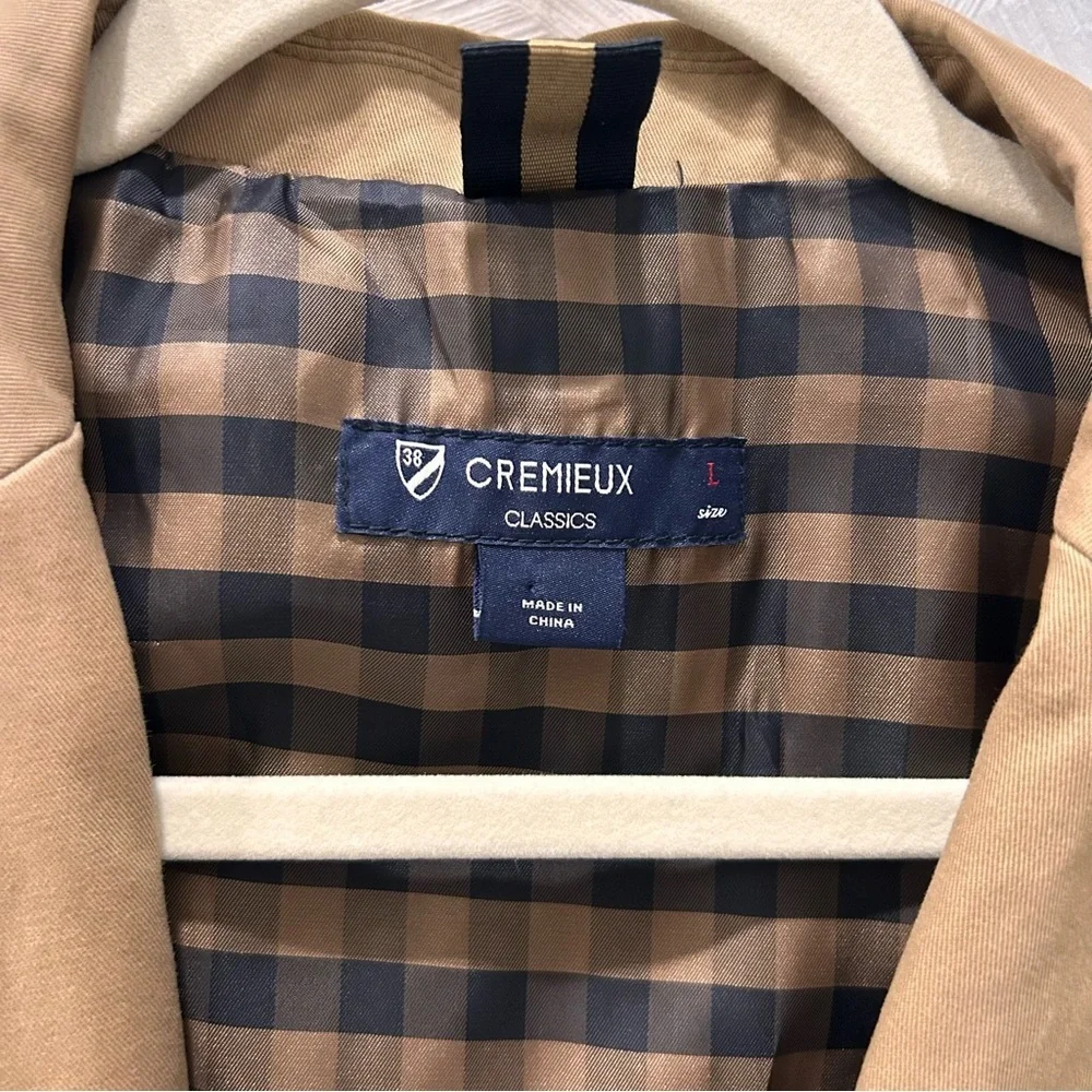 $195 DANIEL CREMIEUX TAN CHINO COTTON SPORT COAT BLAZER JACKET Large Excellent C